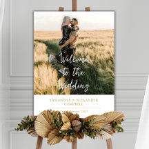 Simple Elegant Modern Boho Wedding Welcome Sign
