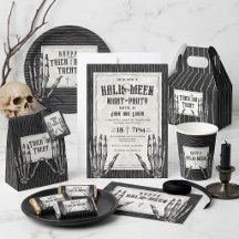 Vintage Gothic Skeleton Halloween Party Collection