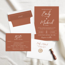 Terracotta Wedding Stationery Collection