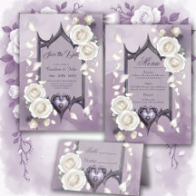 Floral frame with a heart and white roses