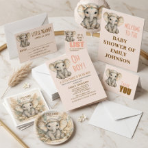 Little Peanut Boho Safari Elephant Boy Baby Shower