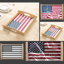 Serving Trays Featuring the American Flag 