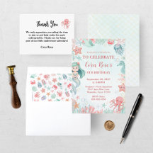 Mermaid Under The Sea Girls Birthday Collection