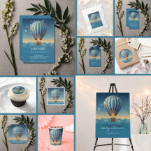 Blue Hot Air Balloon Adventure Awaits