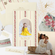 traditional tapestry christmas botanical set