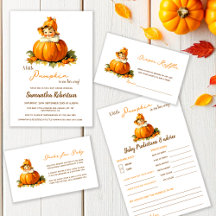 Little Pumpkin Cute Baby Girl Baby Shower