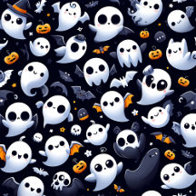 Halloween with cute ghost