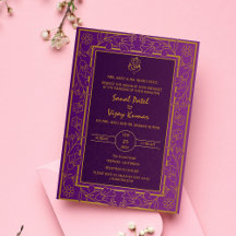 Desi Hindu Wedding Invitation