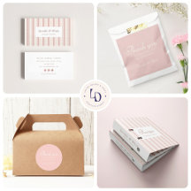 Retro Heart Stripes Bakery Business