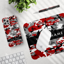 Red and Gray Camouflage Black Collection