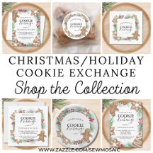Watercolor Christmas Cookie Exchange Collection