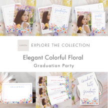 Elegant Colorful Floral Graduation