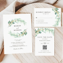 Romantic Greenery Foliage Elegant Wedding