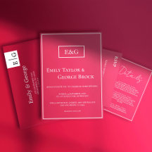 Modern Simple Viva Magenta Wedding Collection