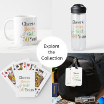 50th Birthday Golf Cheers Beers Gifts
