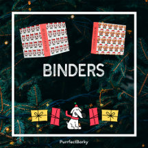 BINDERS   DOG CHRISTMAS Theme