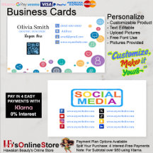 Business Cards - Social Media (Customizable)