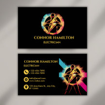 Professional Electrician Business Cards