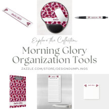 Burgundy Morning Glory Organization Tools