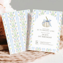 Fall Pumpkin Birthday Invitation Collection