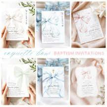 BOW Theme Baptism Invitation