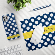 Navy Polka Dots - Home Decor Collection