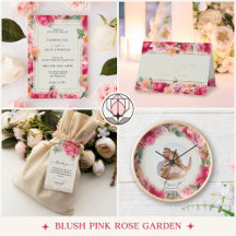 Romantic Blush Pink Rose Garden Wedding