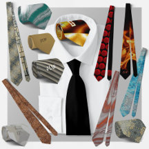 Neck Ties and Tie Bars with Photographic Imagery