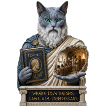 Russian Blue Plato Cat