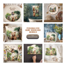 Personalized Name Woodland Animals