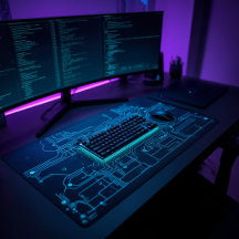 Cyberpunk Developer Desk & Workspace Setup