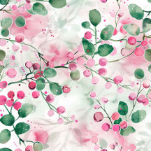 Elegant Pink Berries Floral Christmas