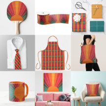 Beautiful Sunny Sun Rays Southwestern Folk Art