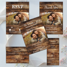 Rustic Wood Couples Photo Country Wedding 