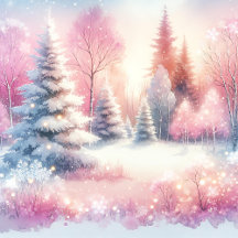 Pretty Pink Christmas Winter Wonderland
