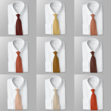 Brown Solid Color Tones Necktie Collection 