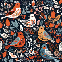 Colorful Birds & Vibrant Florals – Nordic-Inspired