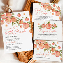 Sweet Little Peach Baby Shower Collection