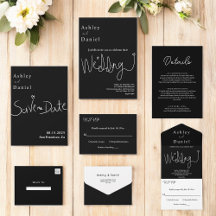 Minimal Black And White Delicate Chic Wedding