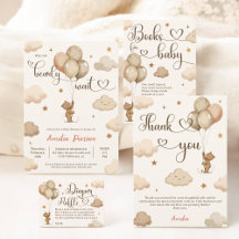 Boho Neutral Bearly Wait Teddy Bear Baby Shower 