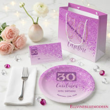 Vibrant Pink Glitter   30th Birthday