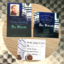 Modern Blue & Green Tallit Bar Mitzvah Suite