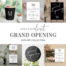 Modern Business Grand Opening Event Stationery
