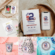 Born 2 Baseball   Sports Theme Boy’s 2nd Birthday 