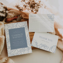 Peony Garden Bridal Shower Collection - Dusty Blue