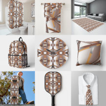 Jagged Edge Concentric Earth Tone Ombre Art 