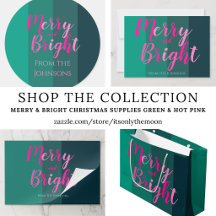 Merry and Bright Green and Hot Pink