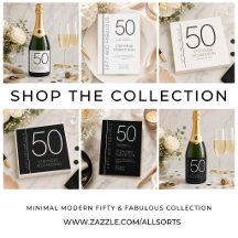 Minimal Modern Fifty and Fabulous Birthday