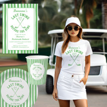 Last swing golf themed bachelorette party