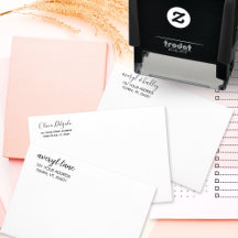 Return Address Modern Minimalist Chic Monogram